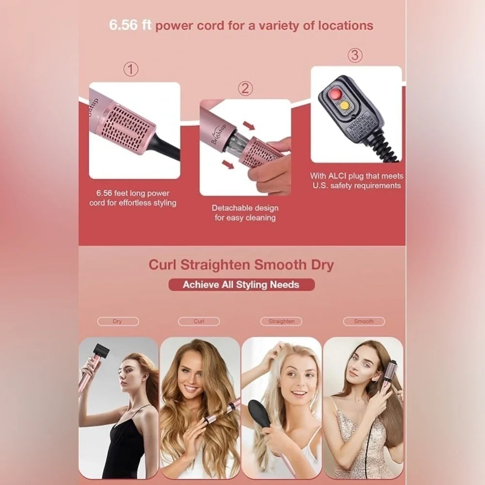Brightup Air Style- 5 in 1 professional multifunctional hair dryer styler​​​​​​​